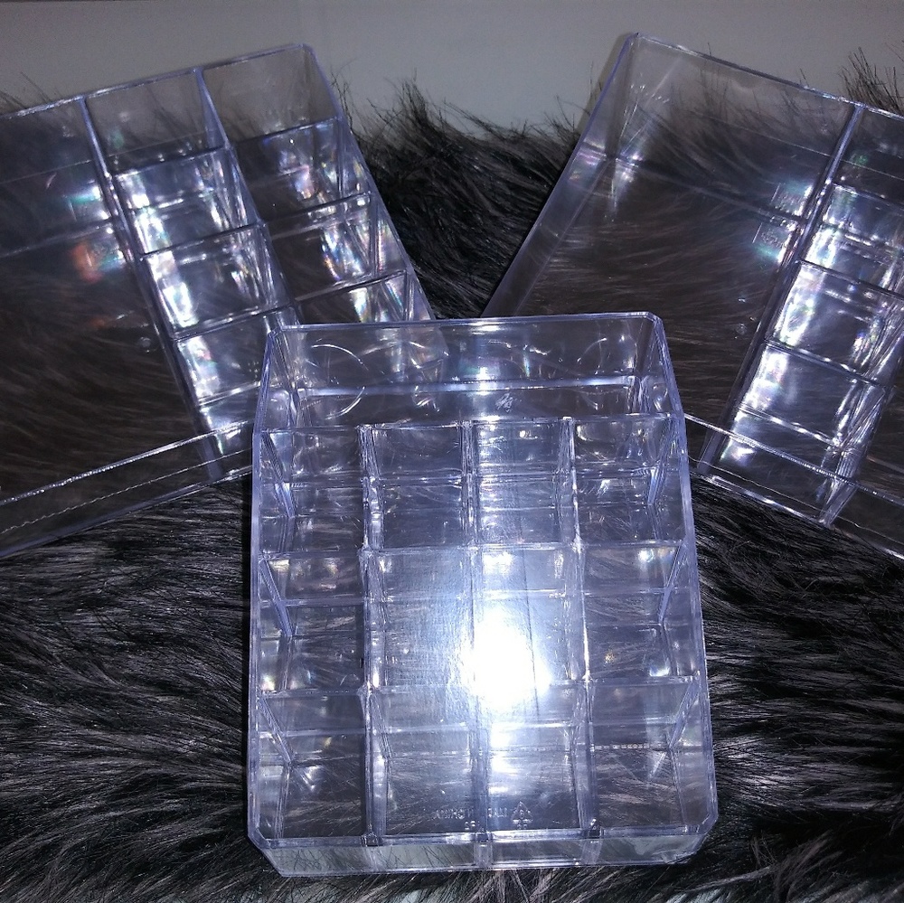 3 acrylic Makeup organizers   Make offer